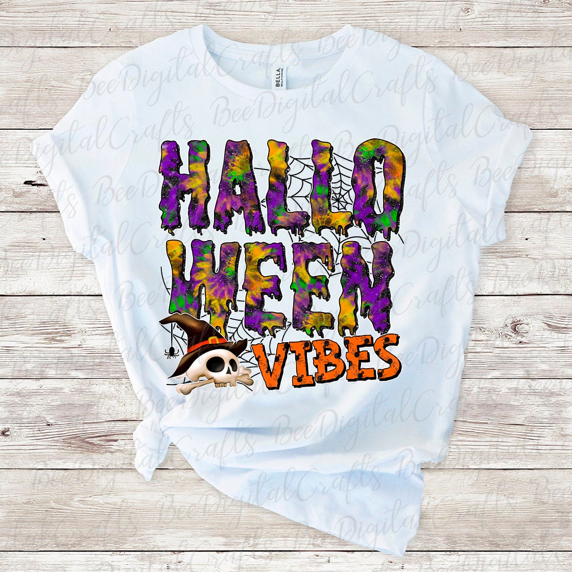 Halloween vibes sublimation design