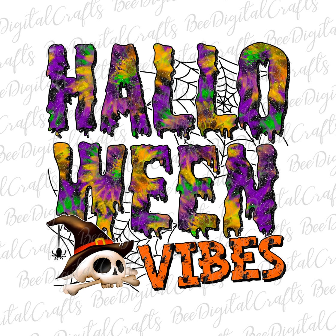 Halloween vibes sublimation design