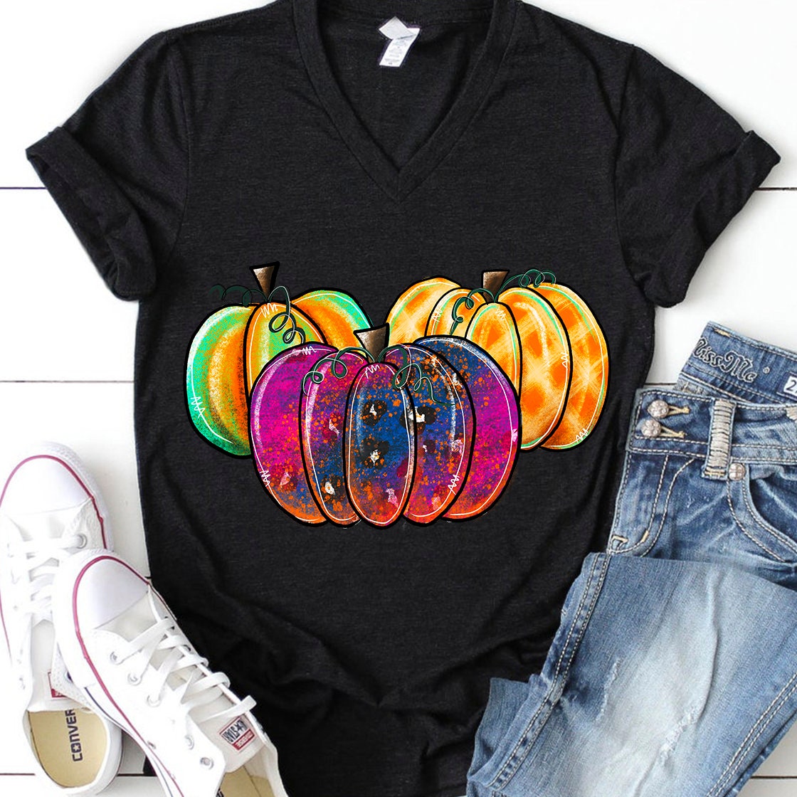 Watercolor pumpkin sublimation design