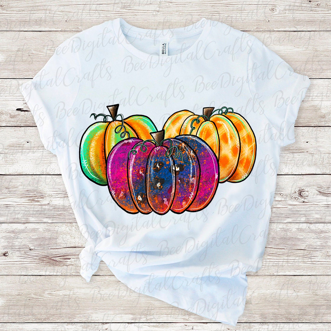 Watercolor pumpkin sublimation design