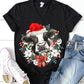 Christmas cow with wreath sublimation design