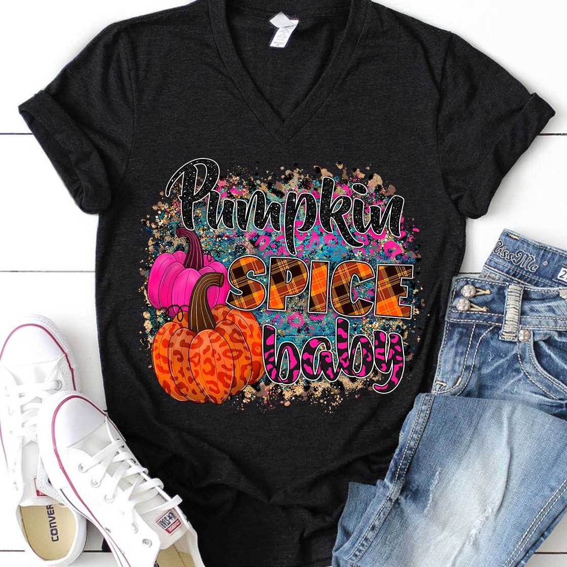 Pumpkin spice baby sublimation design