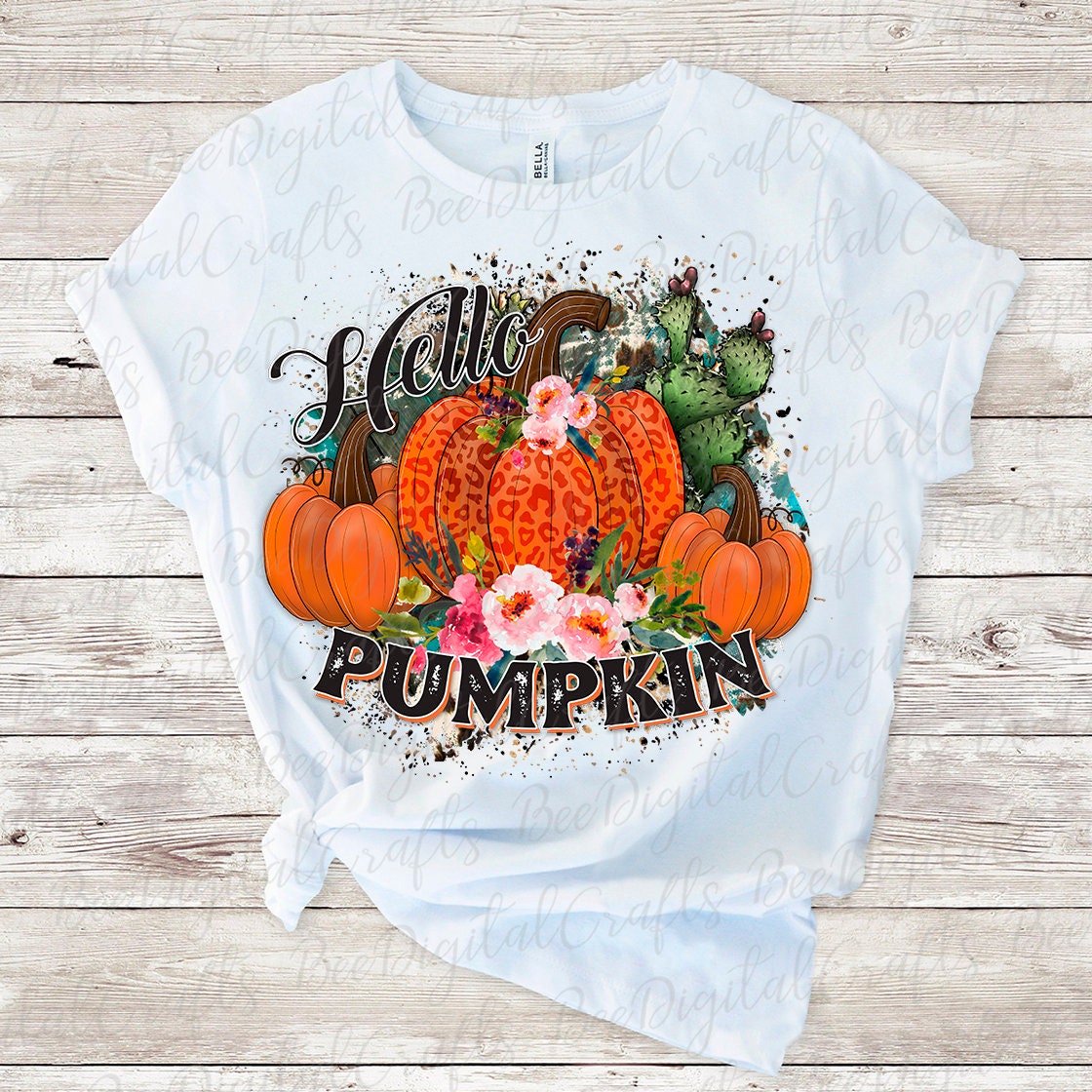 Hello pumpkin sublimation design