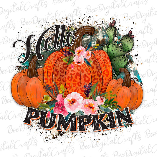 Hello pumpkin sublimation design