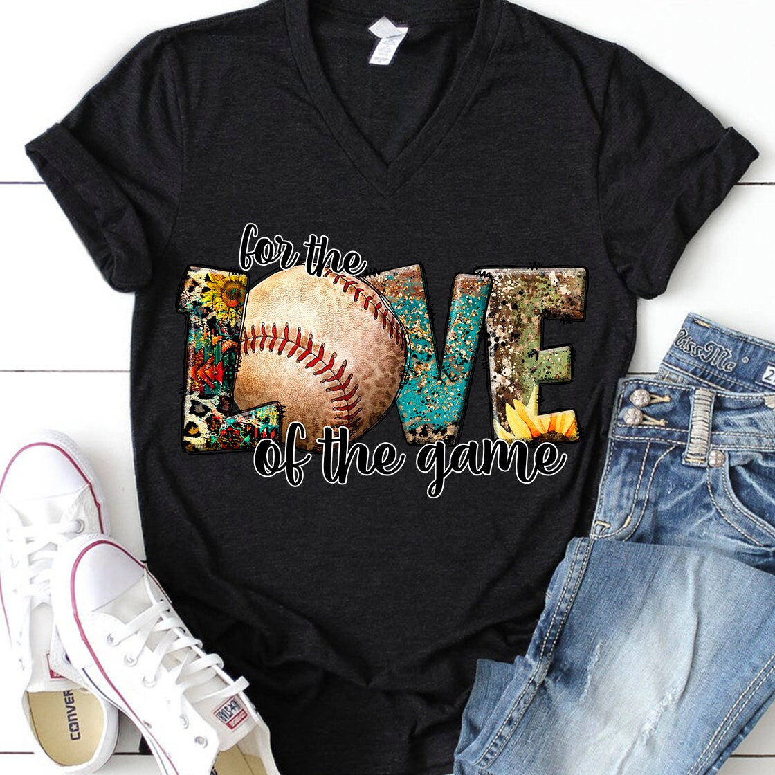 For the love of the game basebal sublimation design