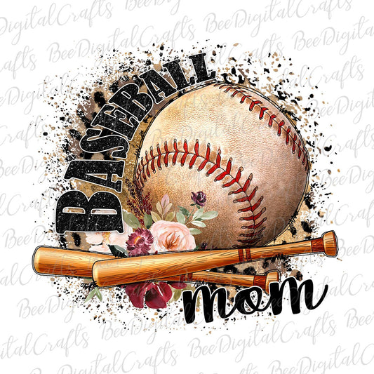 Baseball mom sublimation design