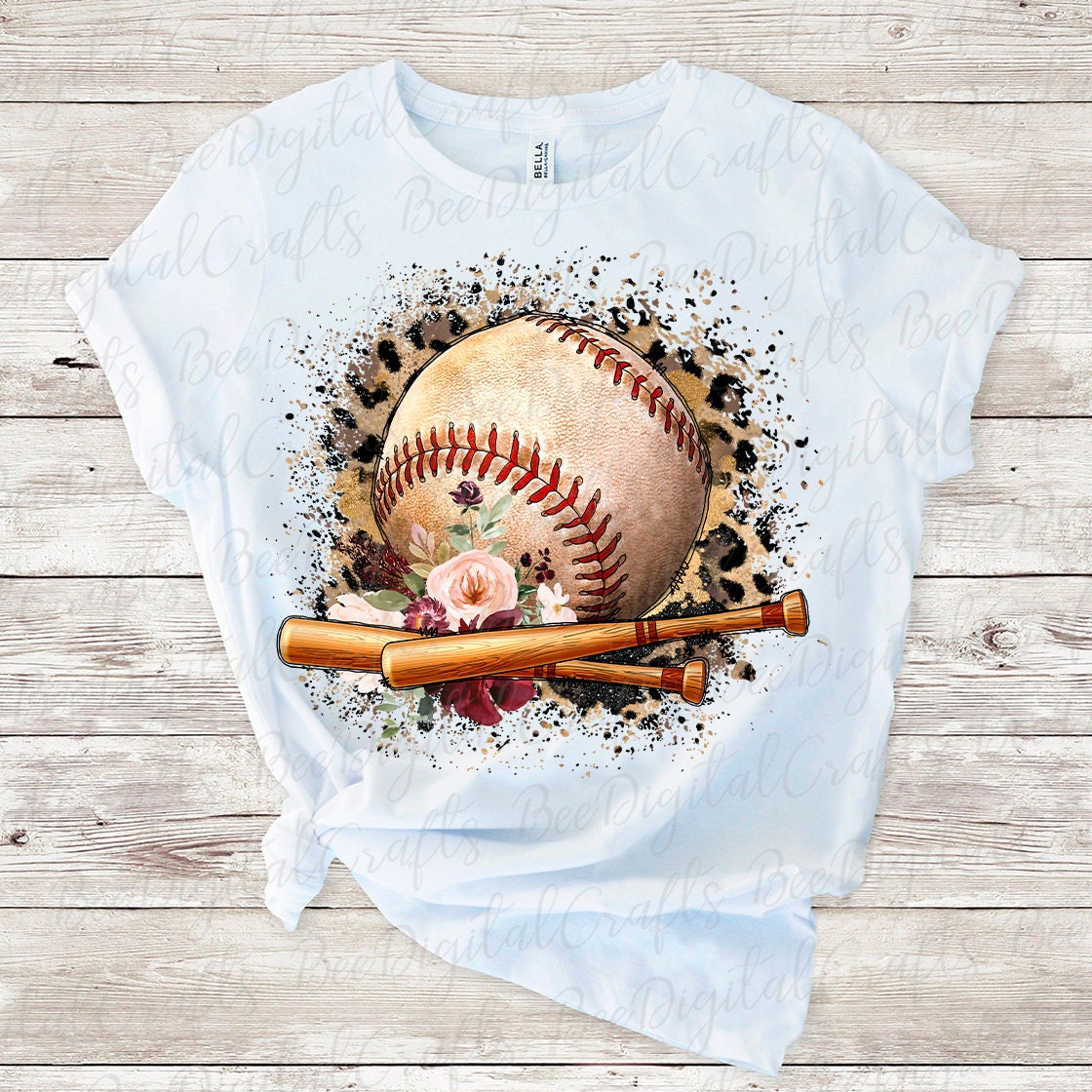 Baseball leopard sublimation design