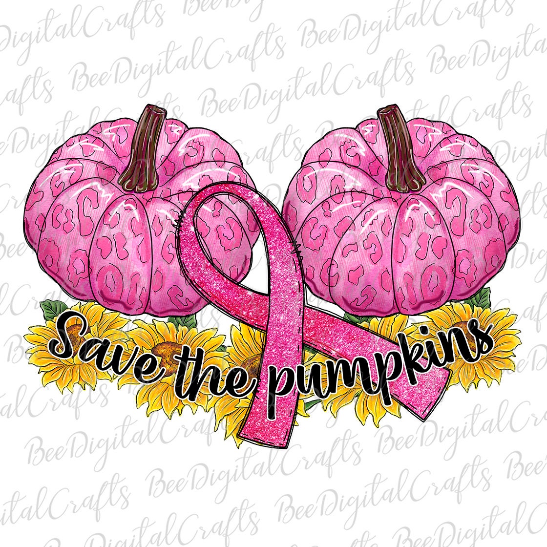 Save the pumpkins sublimation design