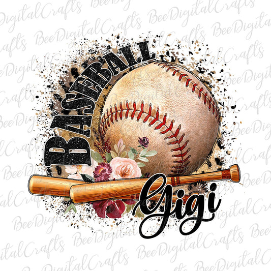 Baseball gigi sublimation design