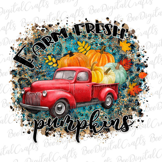 Farm fresh  pumpkin sublimation design