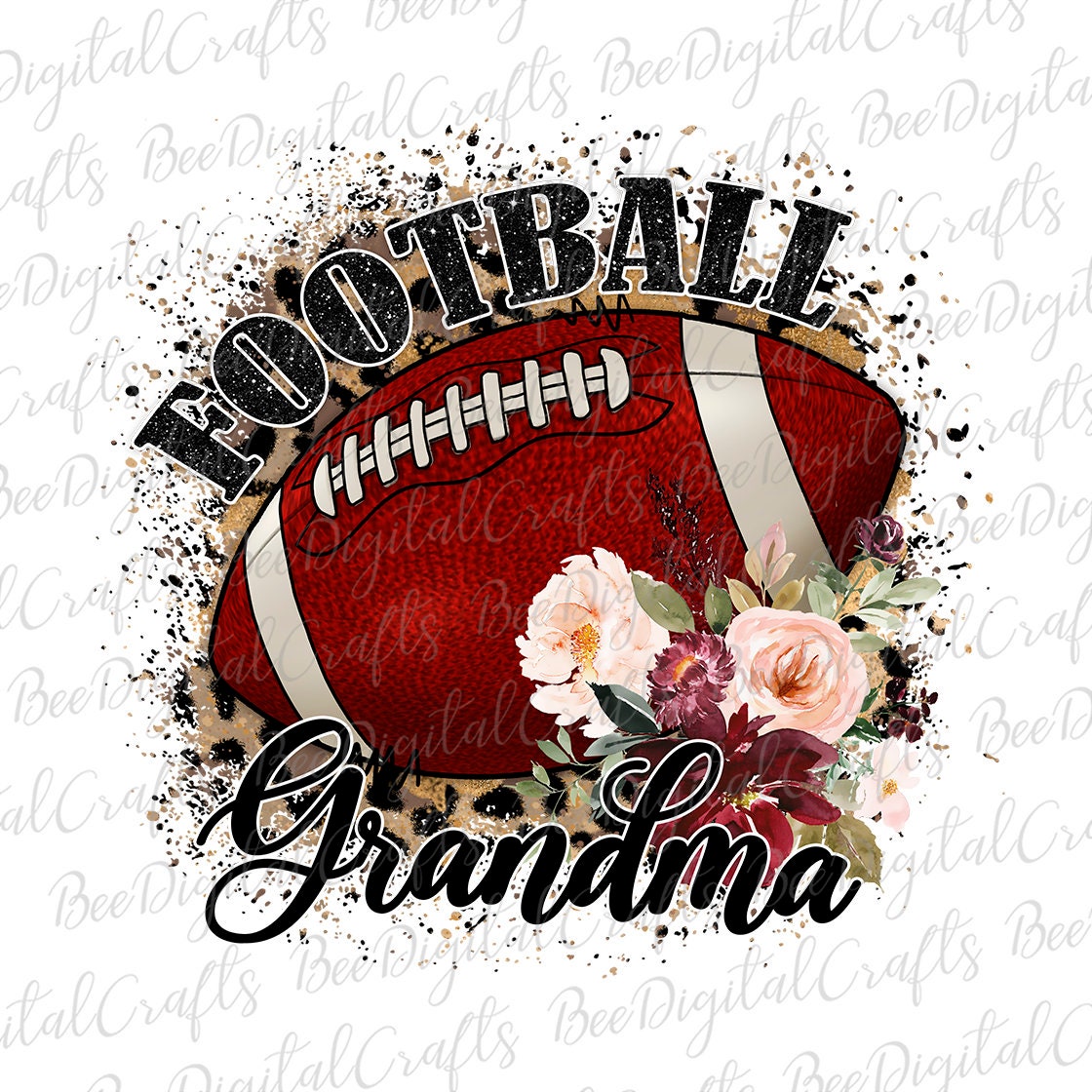 Football grandma sublimation design