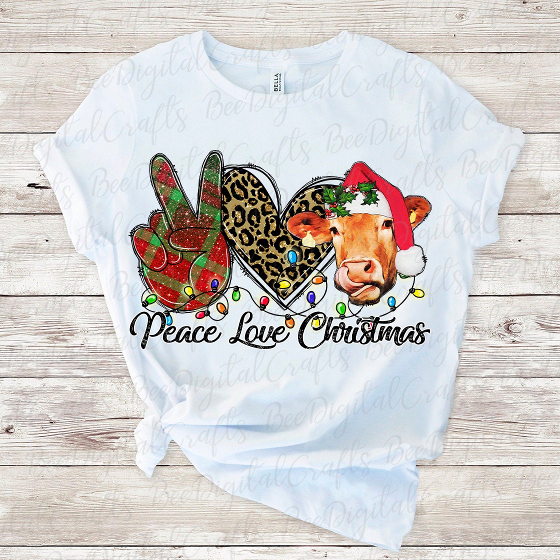 Peace love Christmas sublimation design