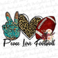 Peace love football sublimation design