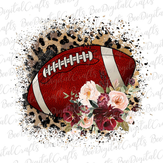 Leopard football sublimation design