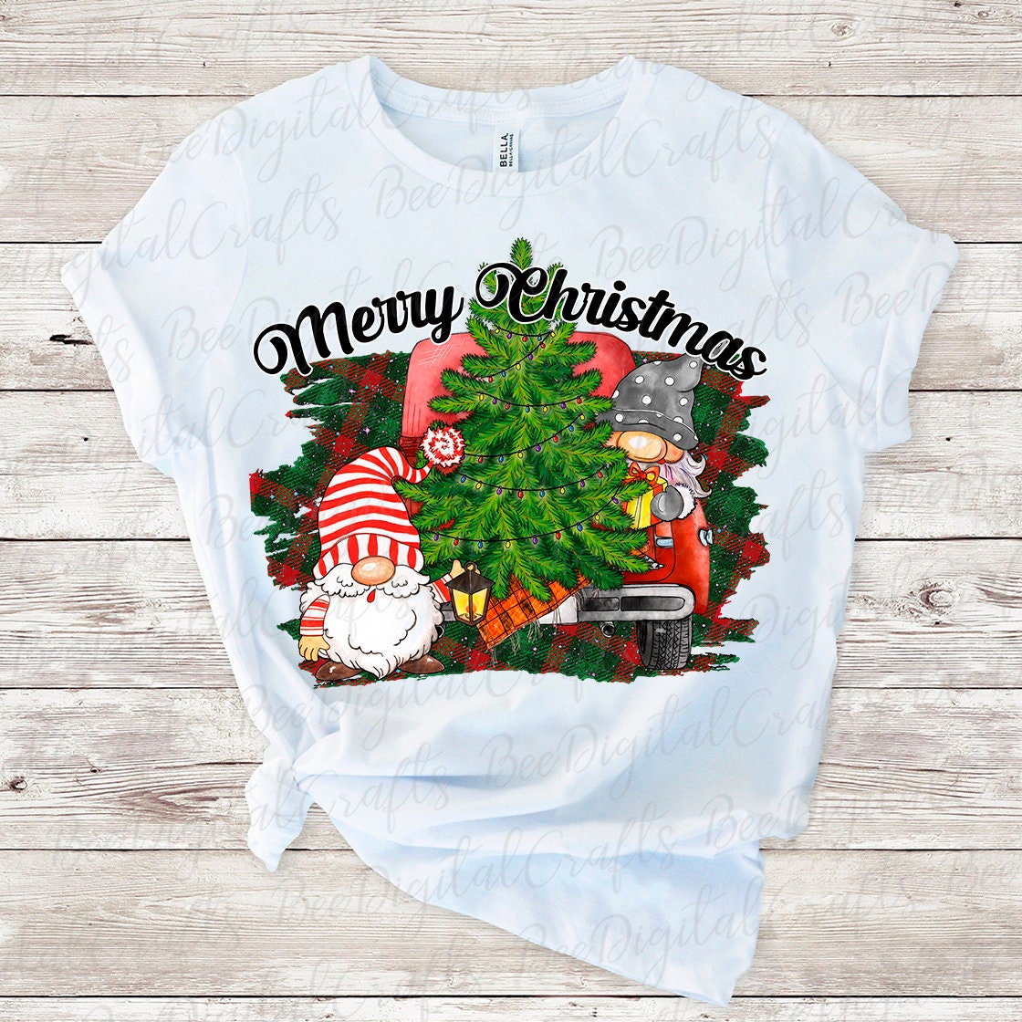 Merry Christmas gnomies sublimation design