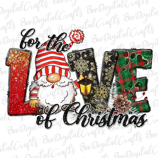 For the love of Christmas sublimation design