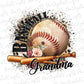 Baseball grandma sublimation design