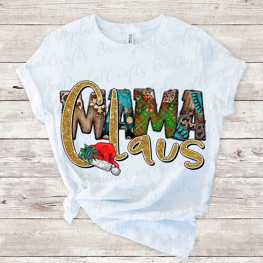 Western Mama Claus sublimation design