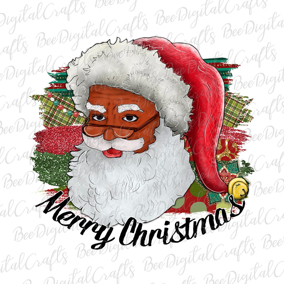 Merry Christmas Santa sublimation design