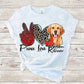 Peace love golden retriever sublimation design