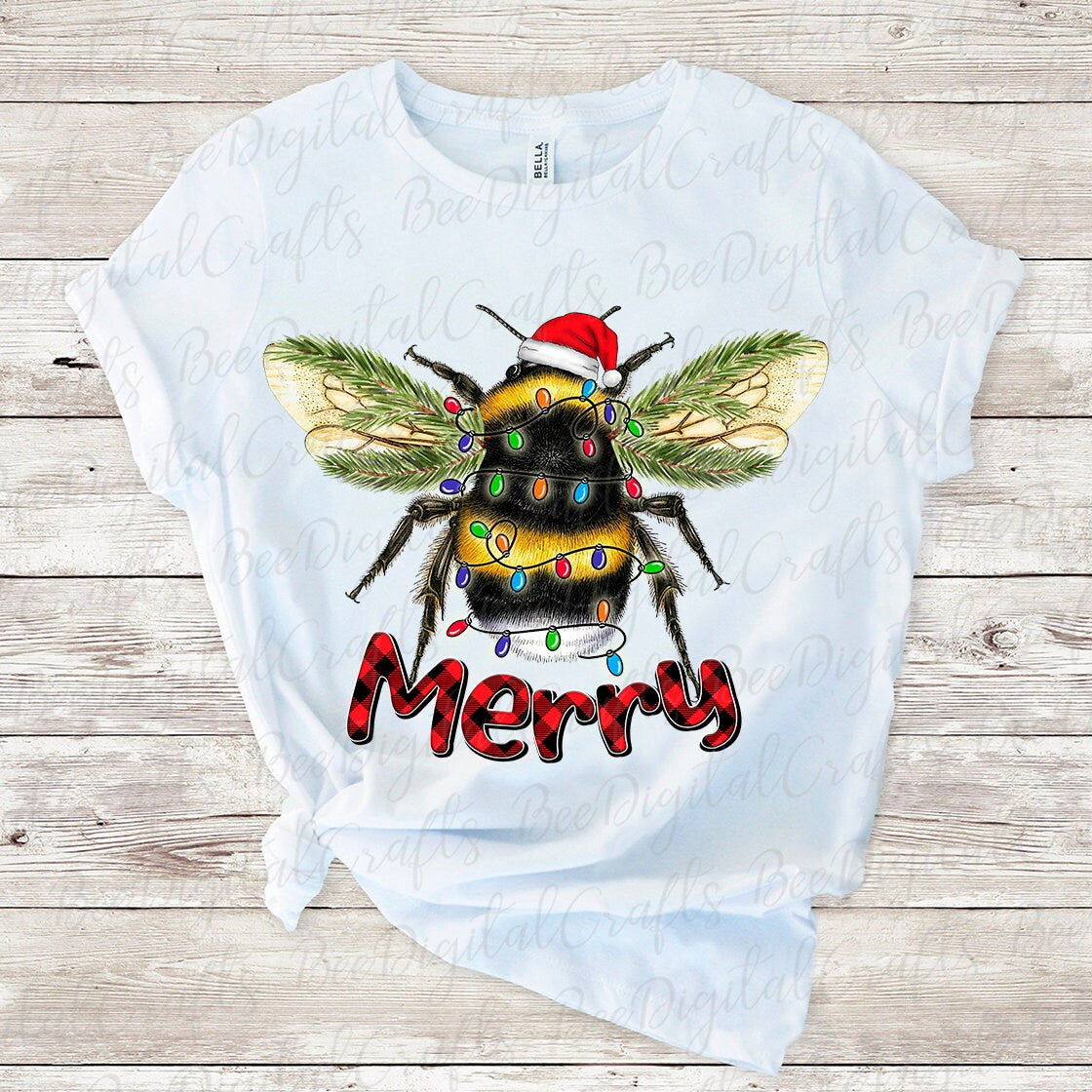 Bee Merry sublimation design