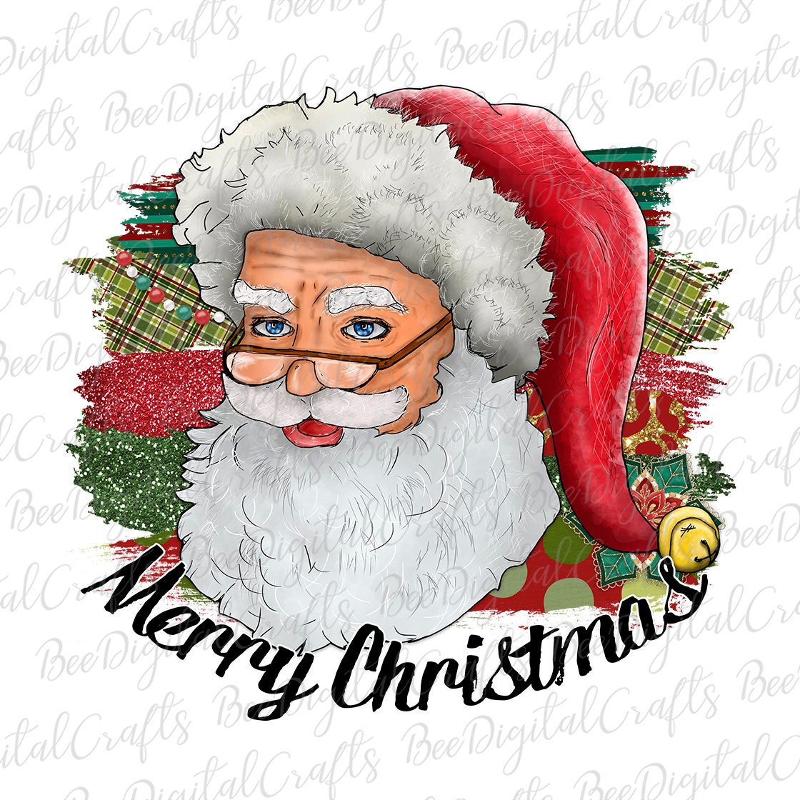 Merry Christmas Santa sublimation design