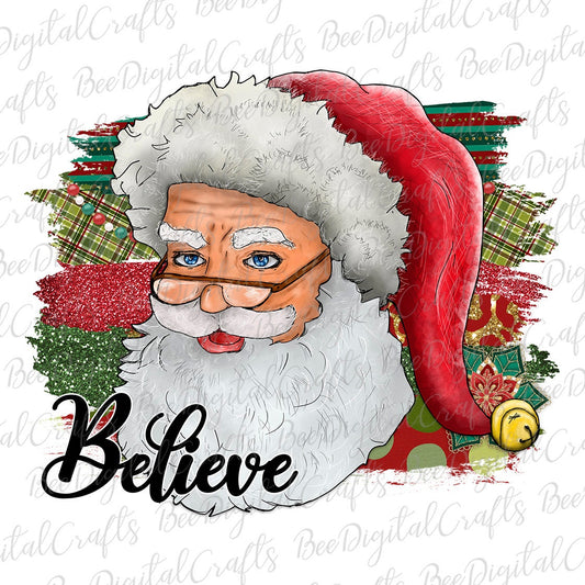 Believe Santa sublimation design