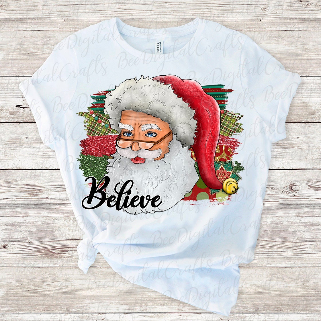 Believe Santa sublimation design