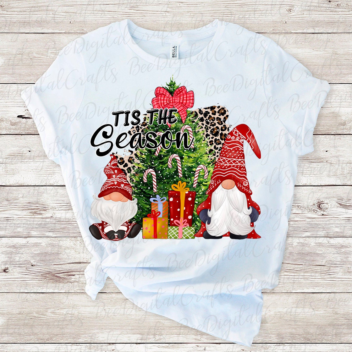 Tis the season gnome sublimation design