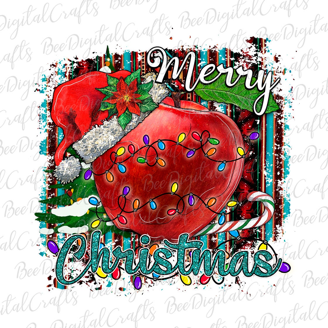 Merry Christmas teacher sublimation design