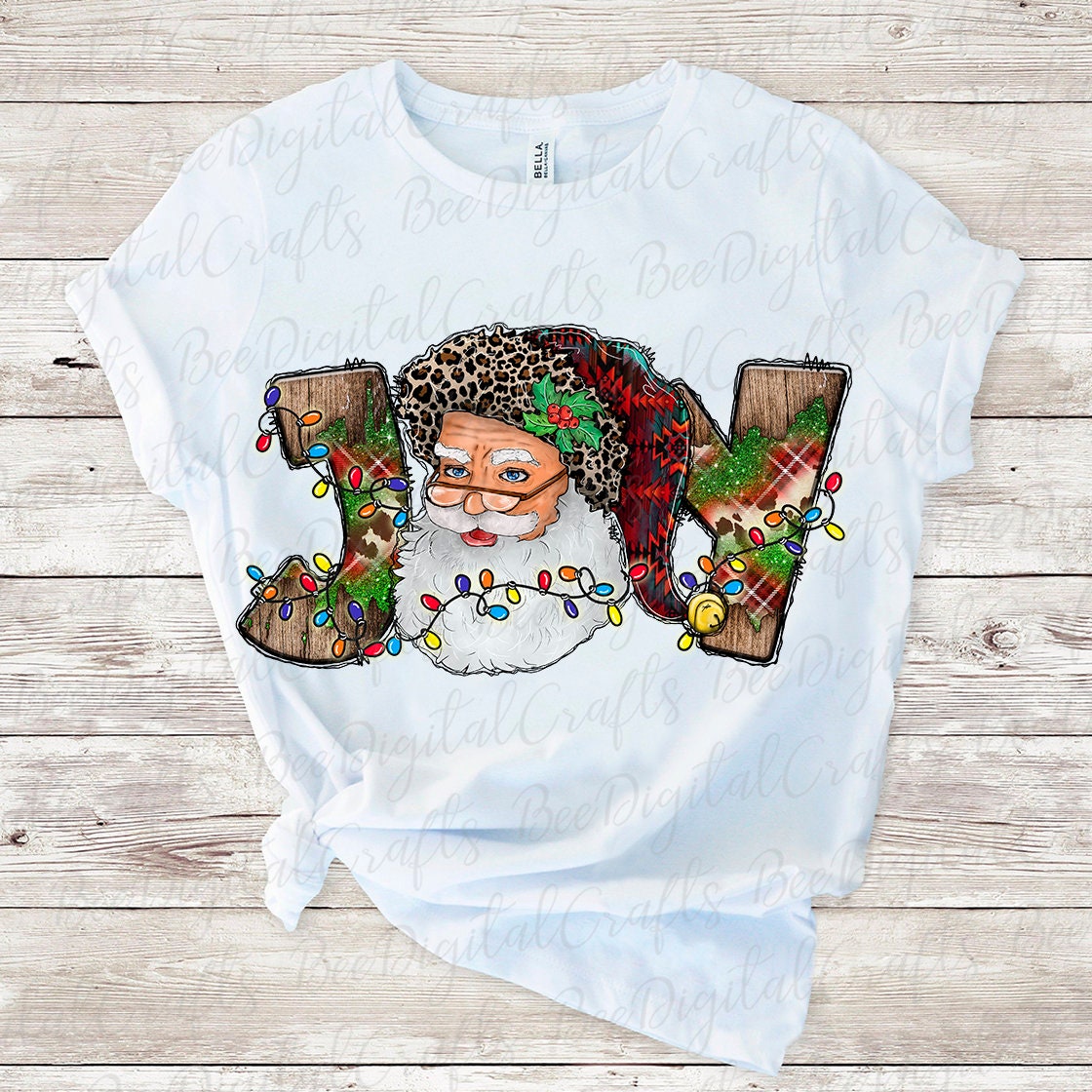 Christmas Joy Santa sublimation design