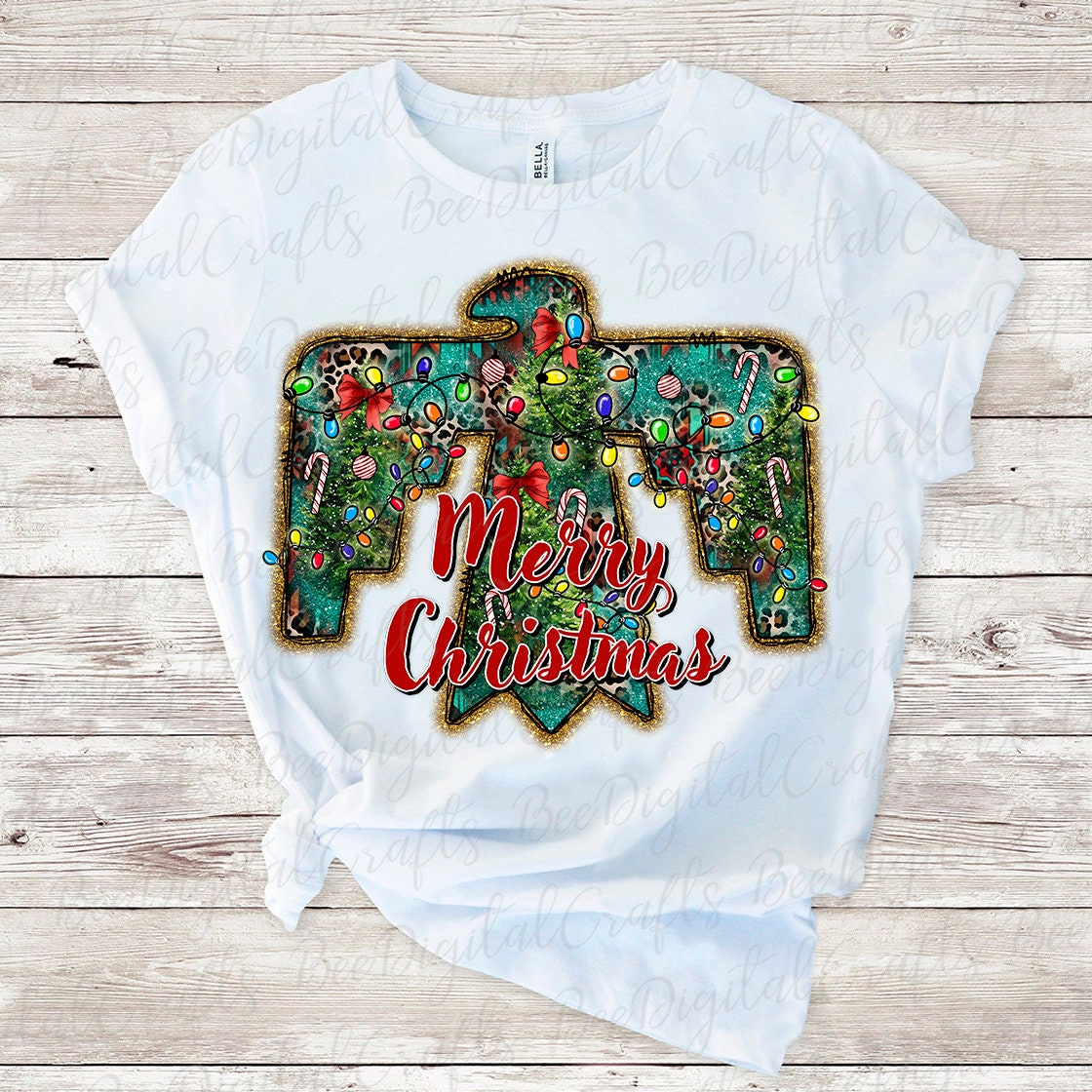 Merry Christmas thunderbird sublimation design