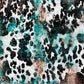 Cowhide and teal rustic background sublimation design