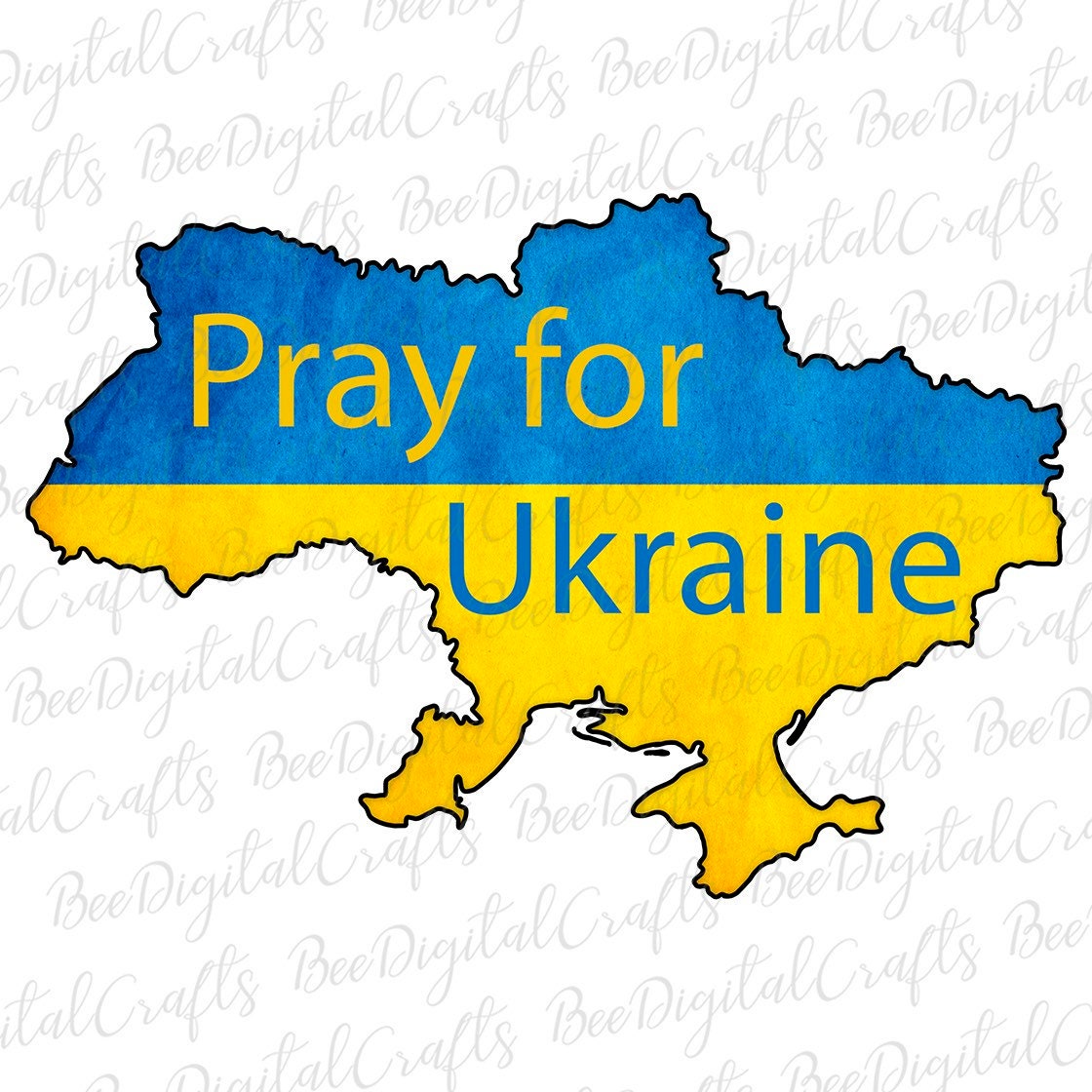 Pray for Ukraine sublimation design