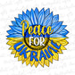 Peace for Ukraine sunflower sublimation design