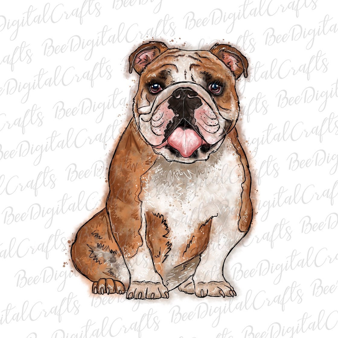 American bulldog sublimation design