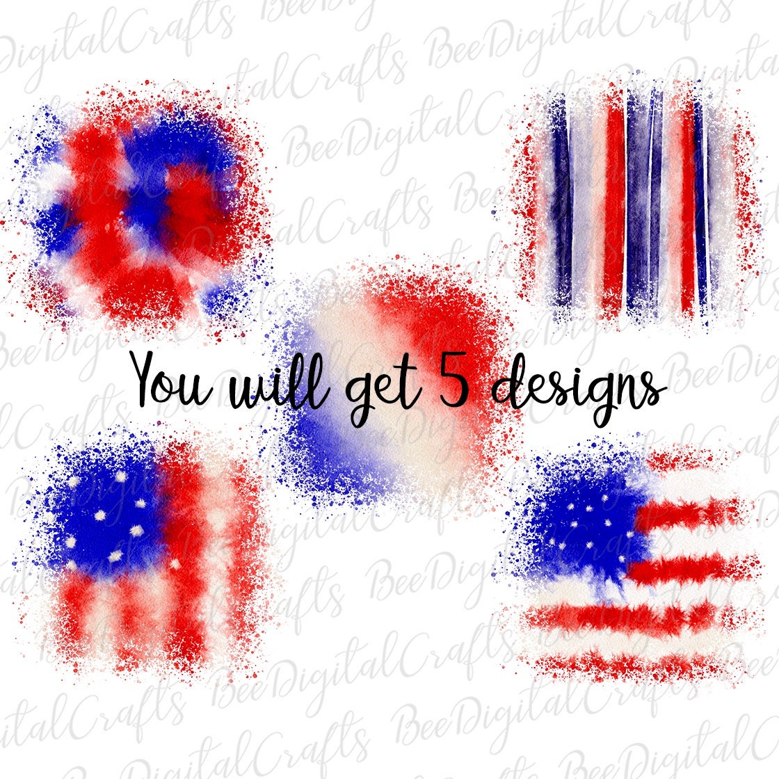 4 th of July background sublimation design