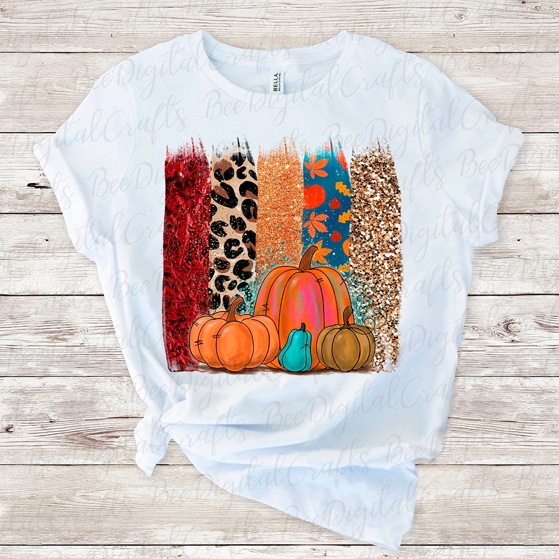 Fall brushstroke sublimation design Pumpkin background