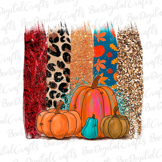 Fall brushstroke sublimation design Pumpkin background