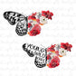 Floral butterfly sublimation design