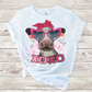 Valentine cow sublimation design