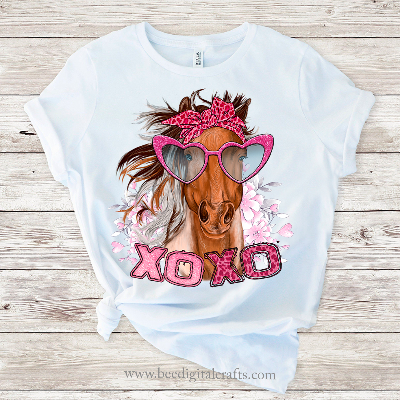 Valentine horse sublimation design