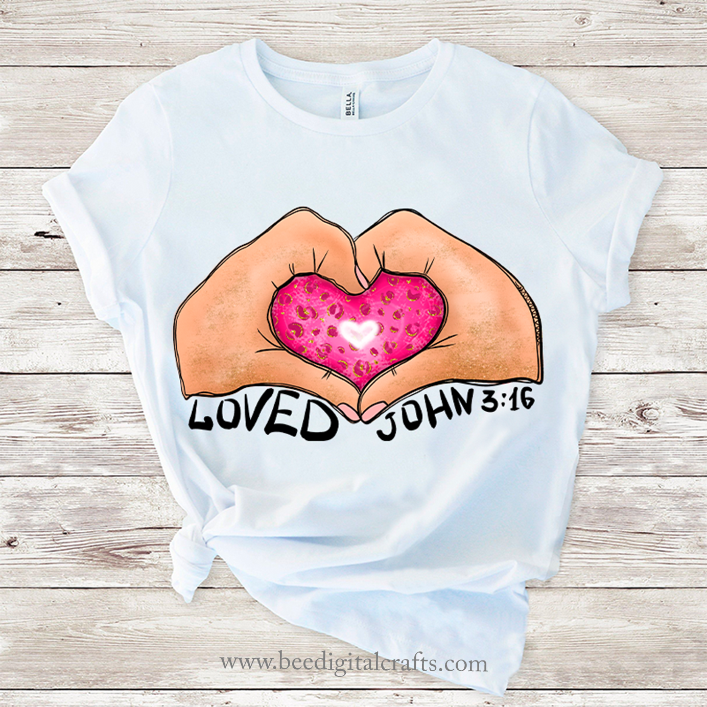 Loved John 3:16 sublimation design