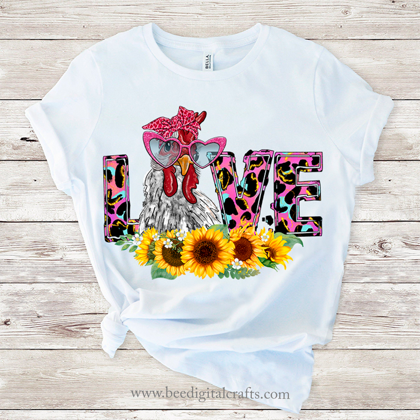 Chicken love sublimation design