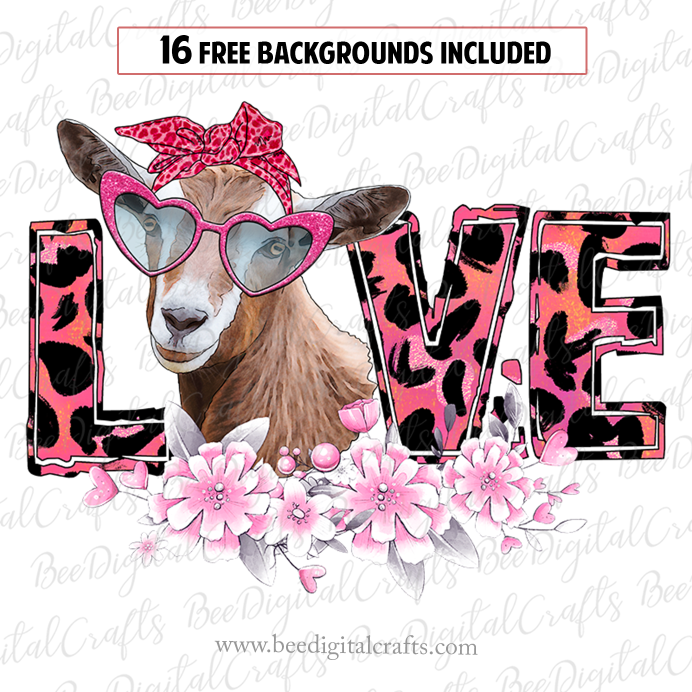 Goat love sublimation design