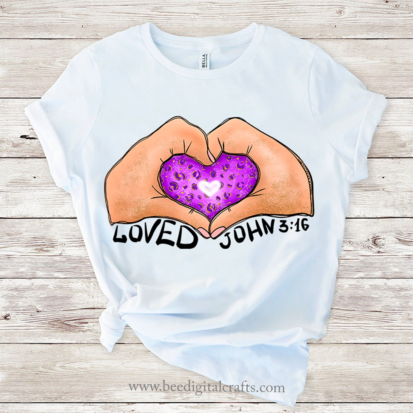 Loved John 3:16 sublimation design