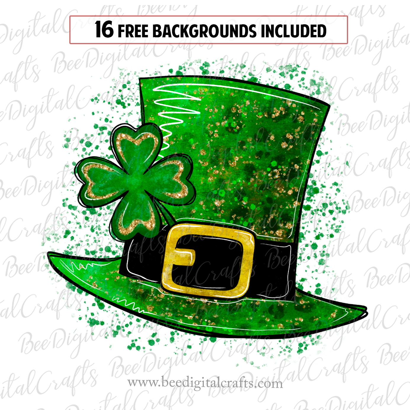 Saint Patrick hat sublimation design