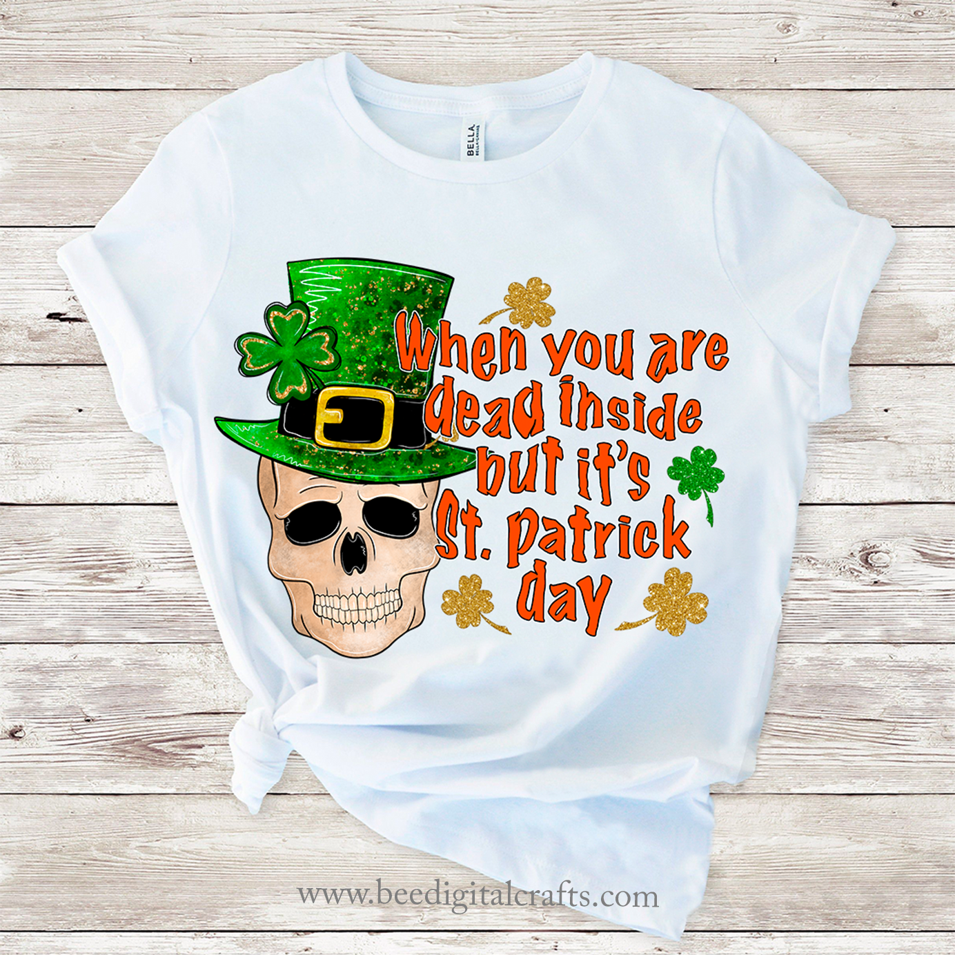 When you are dead inside but its St Patrick day sublimation design