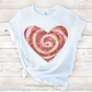 Pink glitter heart sublimation design