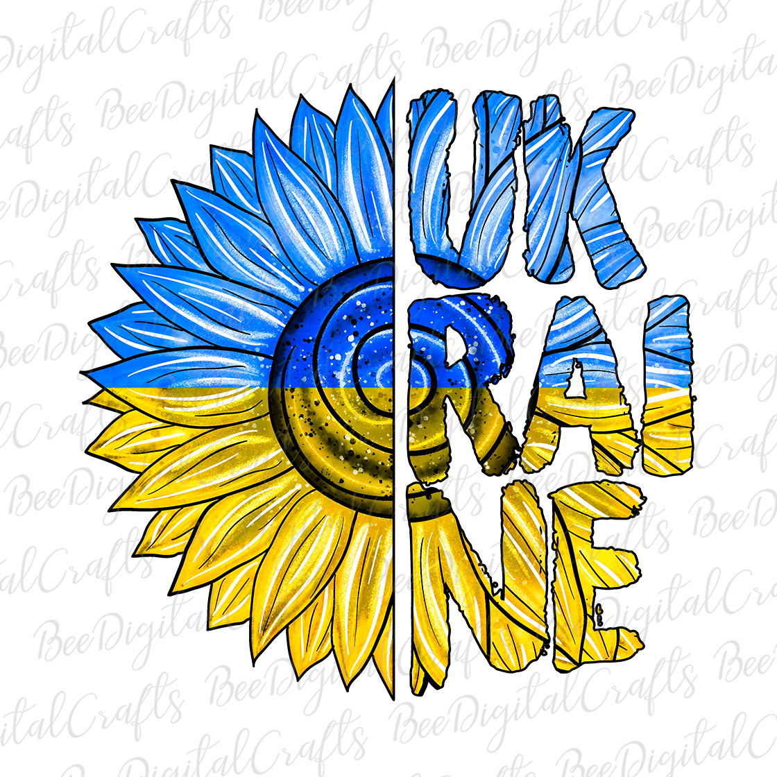 Sunflower Ukraine sublimation design